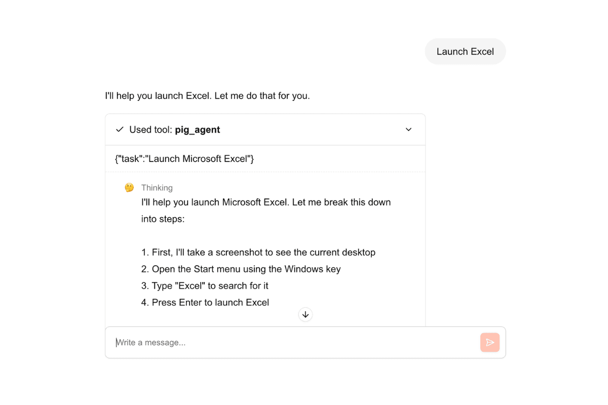 Chat interface for automation